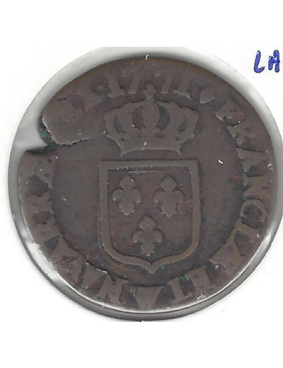 Louis XV (1715-1774), 1/2 Sol à la vieille tête 1771 W (Lille), VG 275 TB-
