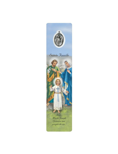 Signet plastifié avec médaille -STE FAMILLE- espagnol