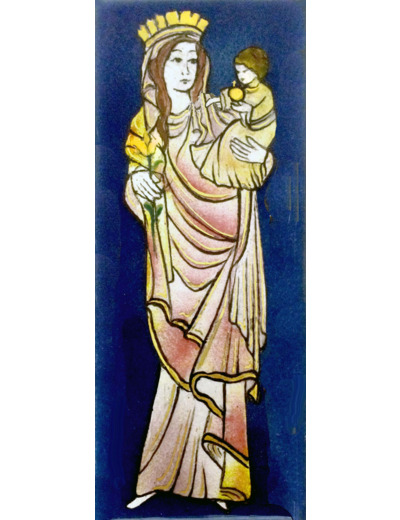 Vierge du pilier 15,5X6,5cm - EMAUX DU LIBAN