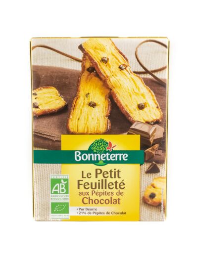 Biscuits Petits Feuilletés aux Pépites de Chocolat Bio 120g