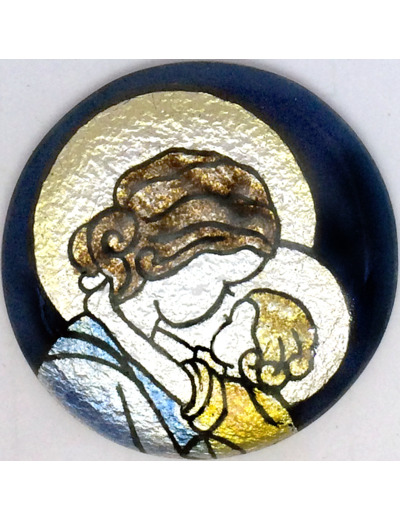Vierge de Botticelli D5,1cm - EMAUX DU LIBAN