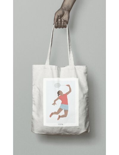 Tote bag ou sac "Joueuse de badminton"