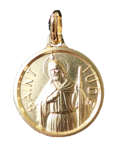 Médaille 18mm en Plaqué Or - ST JUDE