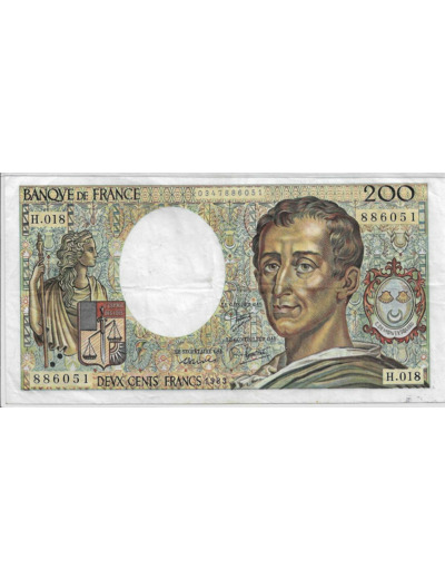 FRANCE 200 Francs MONTESQUIEU 1983 H.018 TTB