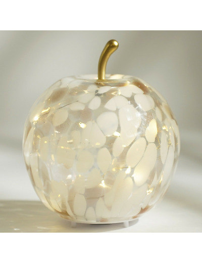 Pomme Simona LED blanche doré 16x16x17cm