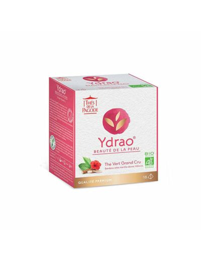 Ydrao-Thé vert bio pour la peau-18 sachets-Thés de la Pagode