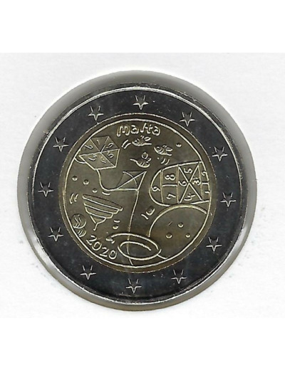 MALTE 2020 2 EURO COMMEMORATIVE ENFANCE SUP