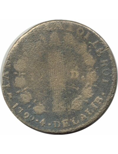 FRANCE 12 DENIERS FRANÇOIS 1792 D. (Dijon) B