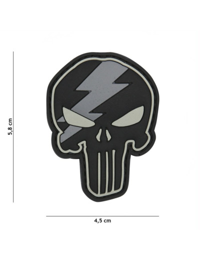 Patch 3D PVC Punisher thunder gris