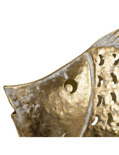 Décoration poisson fer doré 47x10x30cm