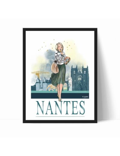 Nantes - affiche, carte