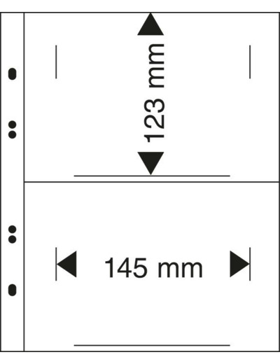 FEUILLES MULTI COLLECT-TRANSPARENTES 2 CASES pour Serie BU MU1362