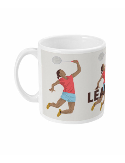 Tasse ou mug "Joueuse de badminton" - personnalisable