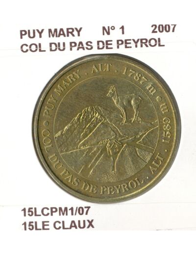 15 LE CLAUX PUY MARY N1 COL DU PAS DE PEYROL 2007 SUP-