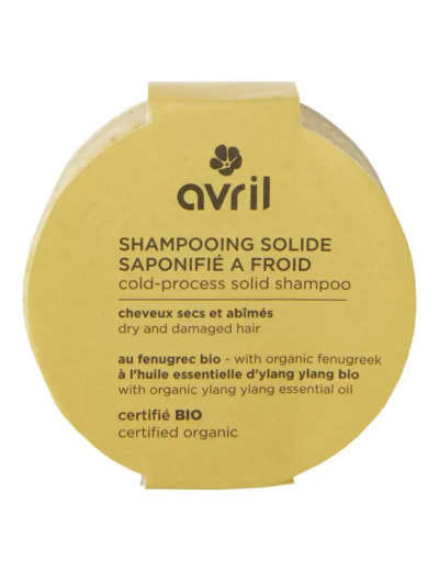 Shampooing solide cheveux secs & abîmés Bio – Avril 85g*