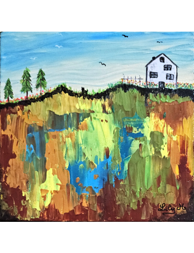 Tableau 3D 20x20 cm Série "Home Sweet Home" #1