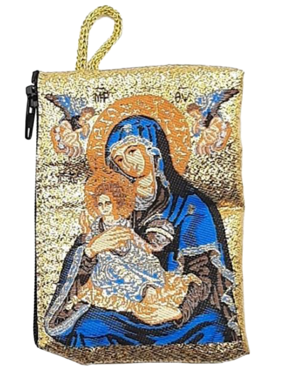 Etuis à Chapelet Icône 7x10cm - ND DU PERPETUEL SECOURS BLEU