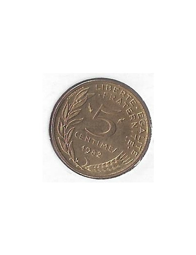 FRANCE 5 CENTIMES LAGRIFFOUL 1982 SUP-