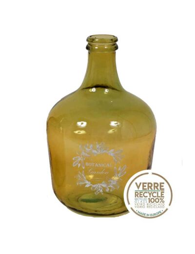 Vase dame-jeanne jaune 12L