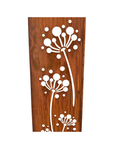 Treillage jardin secret acier à fleurs 25x1x110cm