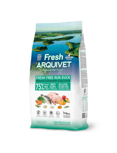 Croquettes ARQUIVET FRESH, canard pour chien - 10kg