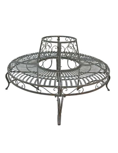 Banc de jardin fer Tour d'arbre 140x140x78cm