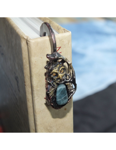 Marque Pages 3D "Les ailes de la nuit" pierre naturelle apatite