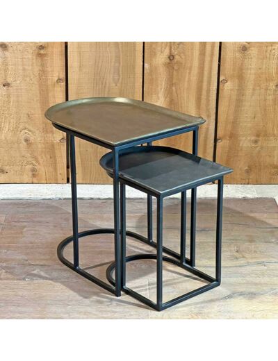 Ensemble de 2 tables d'appoint 46x36x50cm