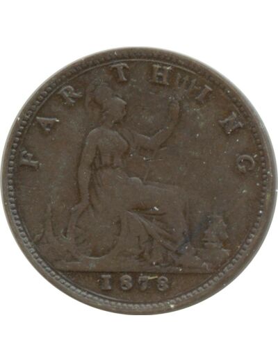 GRANDE BRETAGNE 1 FARTHING VICTORIA 1878 TTB