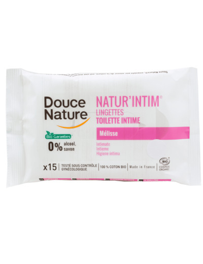 Lingettes Natur'intim à la Mélisse Bio Sachet de 15