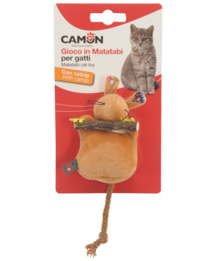 Jouet chat, Peluche SOURIS + Matatabi - 10cm
