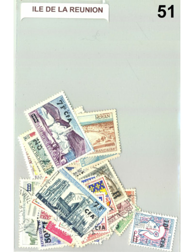 TIMBRES ILE DE LA REUNION DIFFERENTS NEUF ET OBLITERES *51