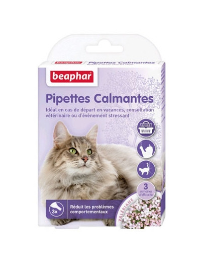 Pipettes calmantes à base de Valériane pour chat - x3