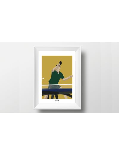 Affiche Ping Pong "Le pongiste de tennis de table"