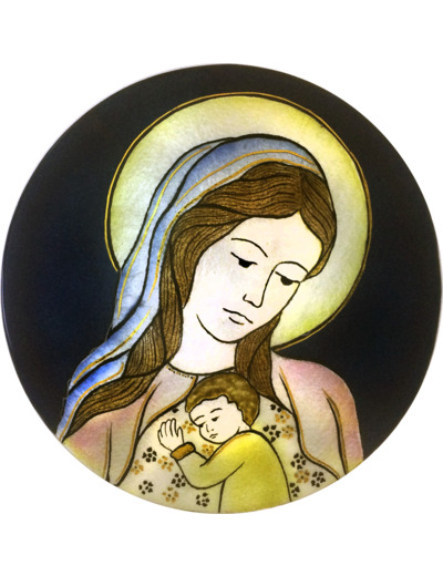 Vierge d'amour D15,7cm - EMAUX DU LIBAN