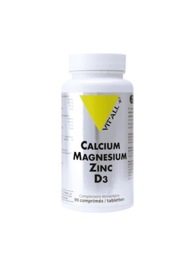 Calcium Magnésium Zinc D3-90 comprimés-Vit'all+