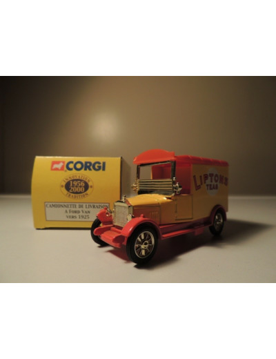 FORD T VAN 1925 LIPTONS TEAS JAUNE ET ROUGE 1/55