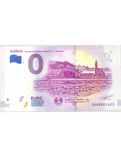 SLOVAQUIE 2018-1 KOSICE BOTANICKA BILLET SOUVENIR 0 EURO TOURISTIQUE NEUF