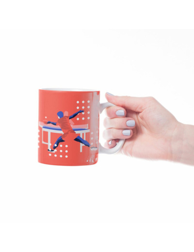 Tasse ou mug pingpong "Tennis de Table en orange" - Personnalisable