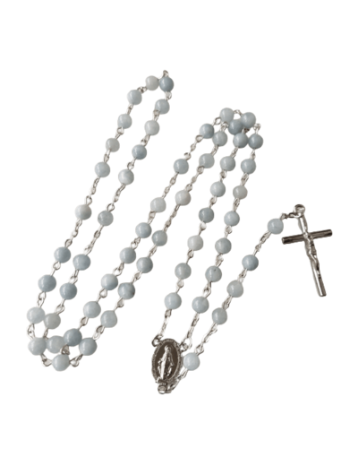 Chapelet Labradorite chaine ARGENTÉE