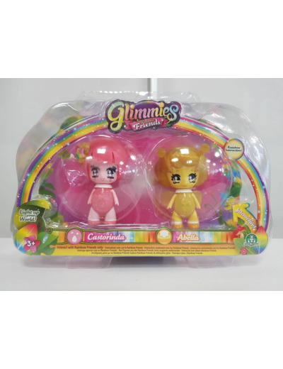 GLIMMIES RAIMBOW FRIENDS CASTORINDA et ABELLA de chez GIOCHI PREZIOSI