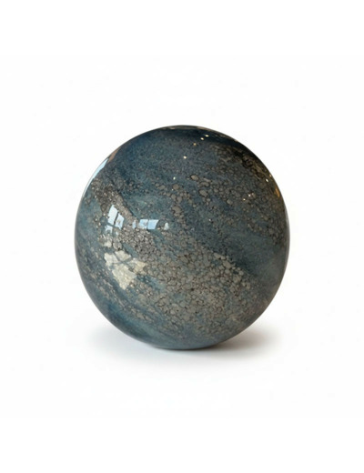 Lampe boule led Galaxie verre bleu clair 14x14x14cm