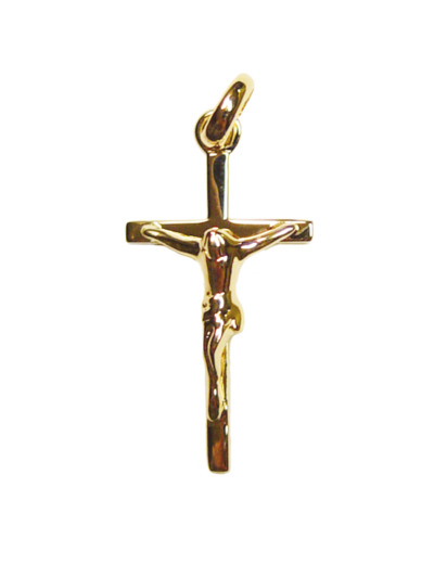 Croix en Plaqué Or 20mm - CHRIST