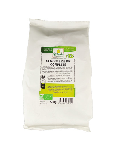 Semoule de Riz Complète 500g Bio