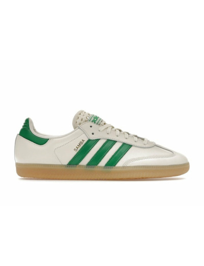 adidas Samba OG Basketweave Tongue Off White Green (Femme)