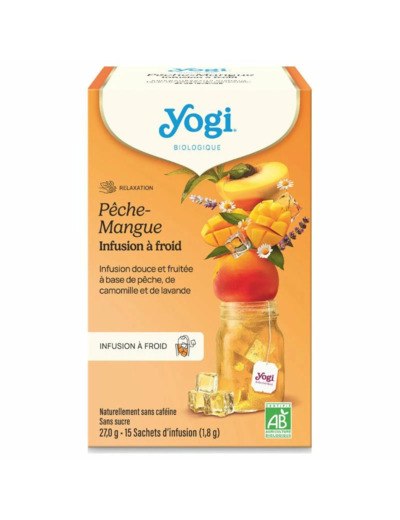 Infusion à Froid Pêche Mangue 15 sachets–Yogi Tea