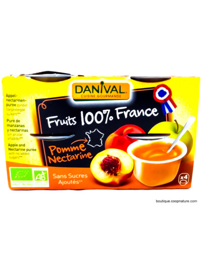 Compote Pomme Nectarine Bio 4x100g