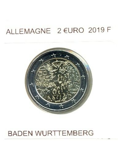 ALLEMAGNE 2019 F  2 EURO COMMEMORATIVE CHUTE DU MUR DE BERLIN SUP