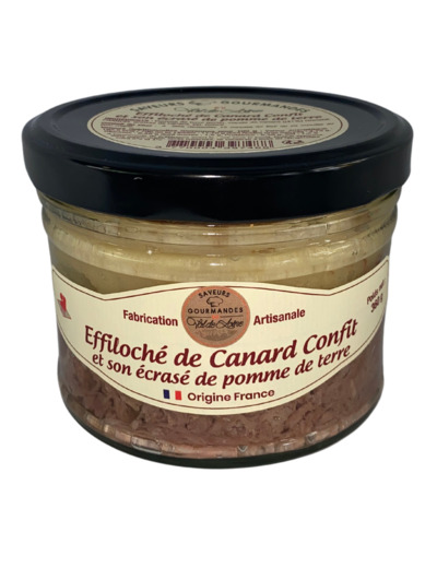 Effiloché de canard confit et son écrasé de pomme de terre