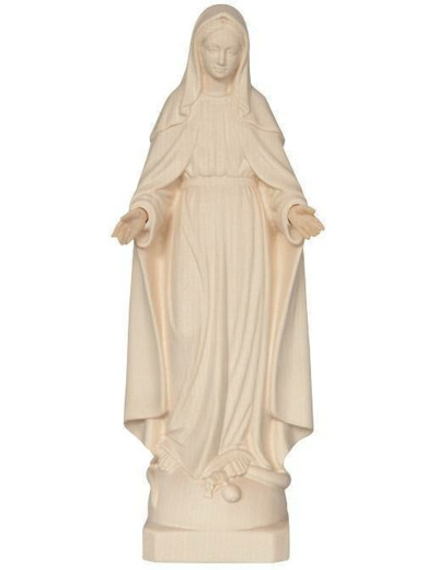 Vierge Miraculeuse en bois 14cm- NATUREL